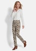 LOUISA-broek met print in jeanslook