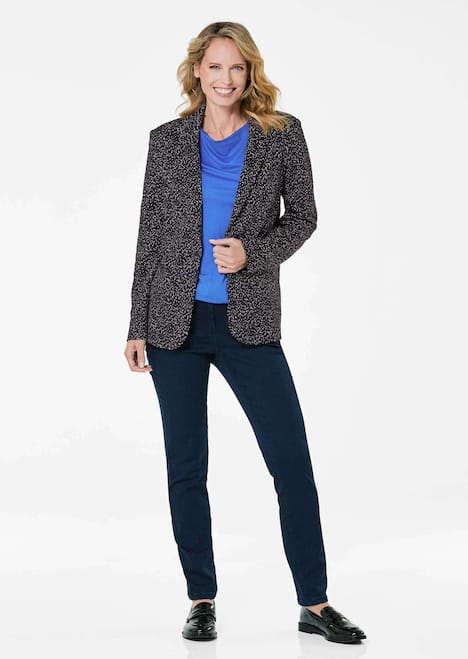 GOLDNER Blazer Blazer met veelkleurige all-over print