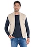 Herren Wende-Strickweste mit Reißverschluss , Creme