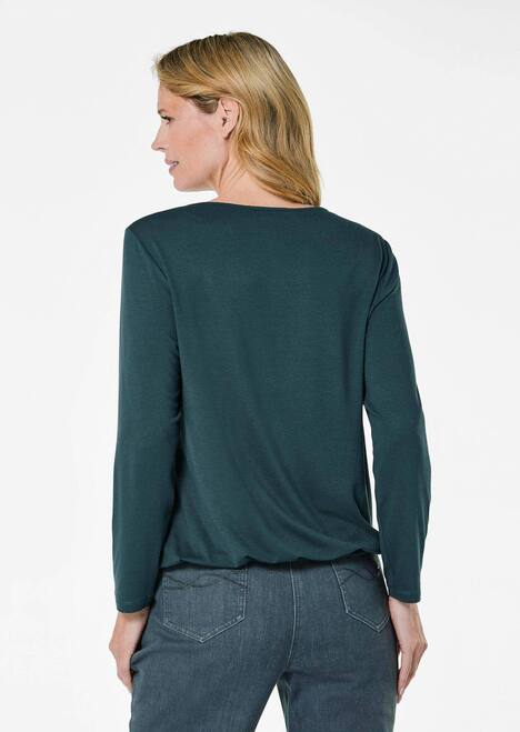 Blouseshirt met chiffon inzet