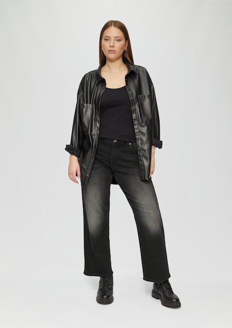 Ankle-Jeans / Slim Fit / Mid Rise / Straight Leg / Super Stretch