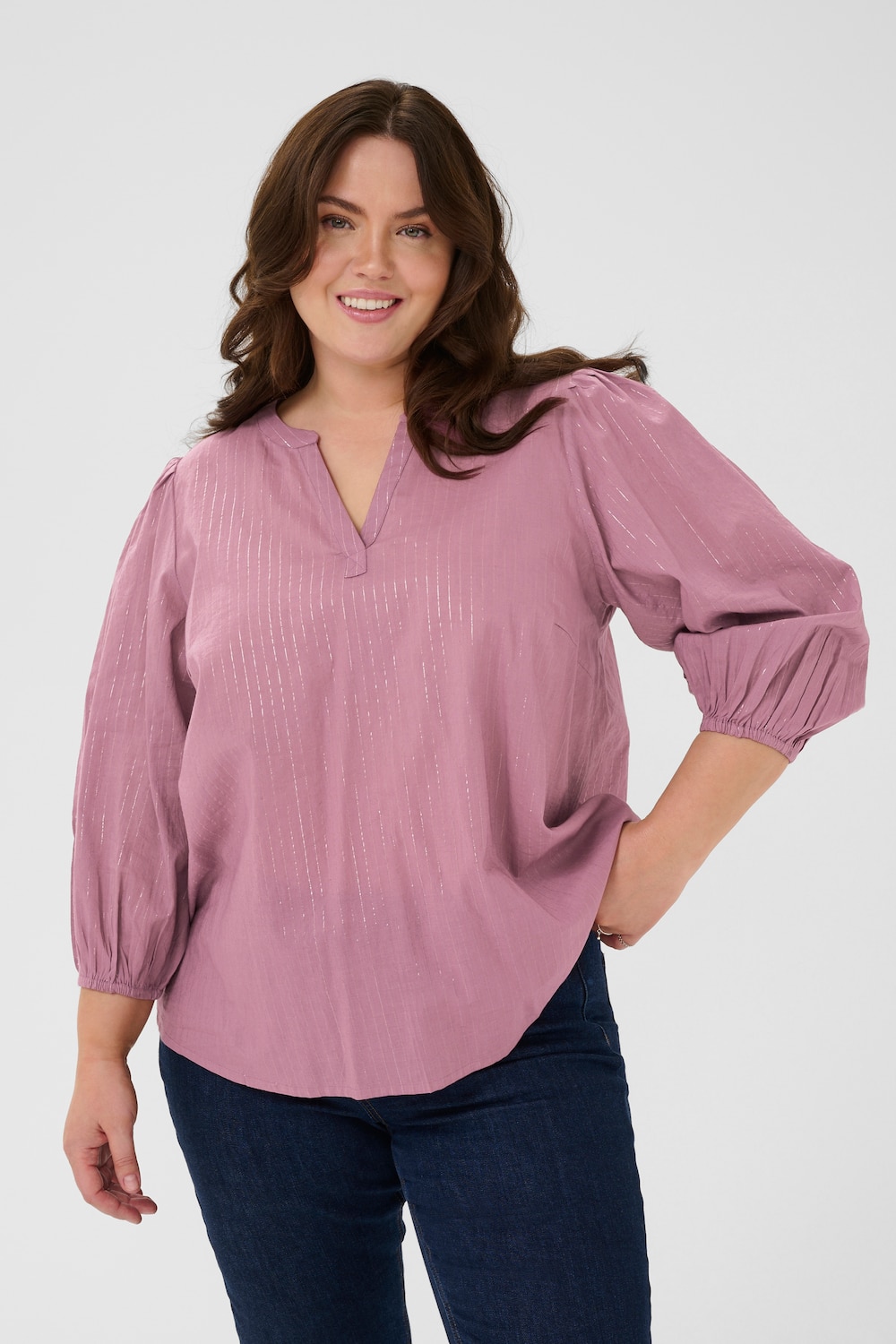 Langarm-Bluse Regular fit