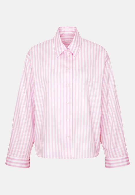 Damen Stehkragenbluse - Gestreift