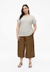 Gestreiftes Jersey-T-Shirt mit V-Ausschnitt