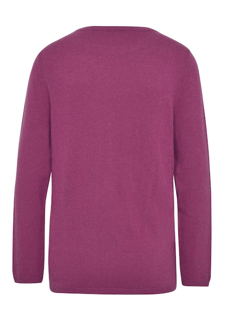 Kaschmirpullover mit U-Boot Ausschnitt