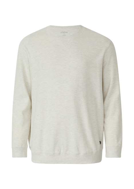 Strukturiertes Sweatshirt mit Rippbündchen