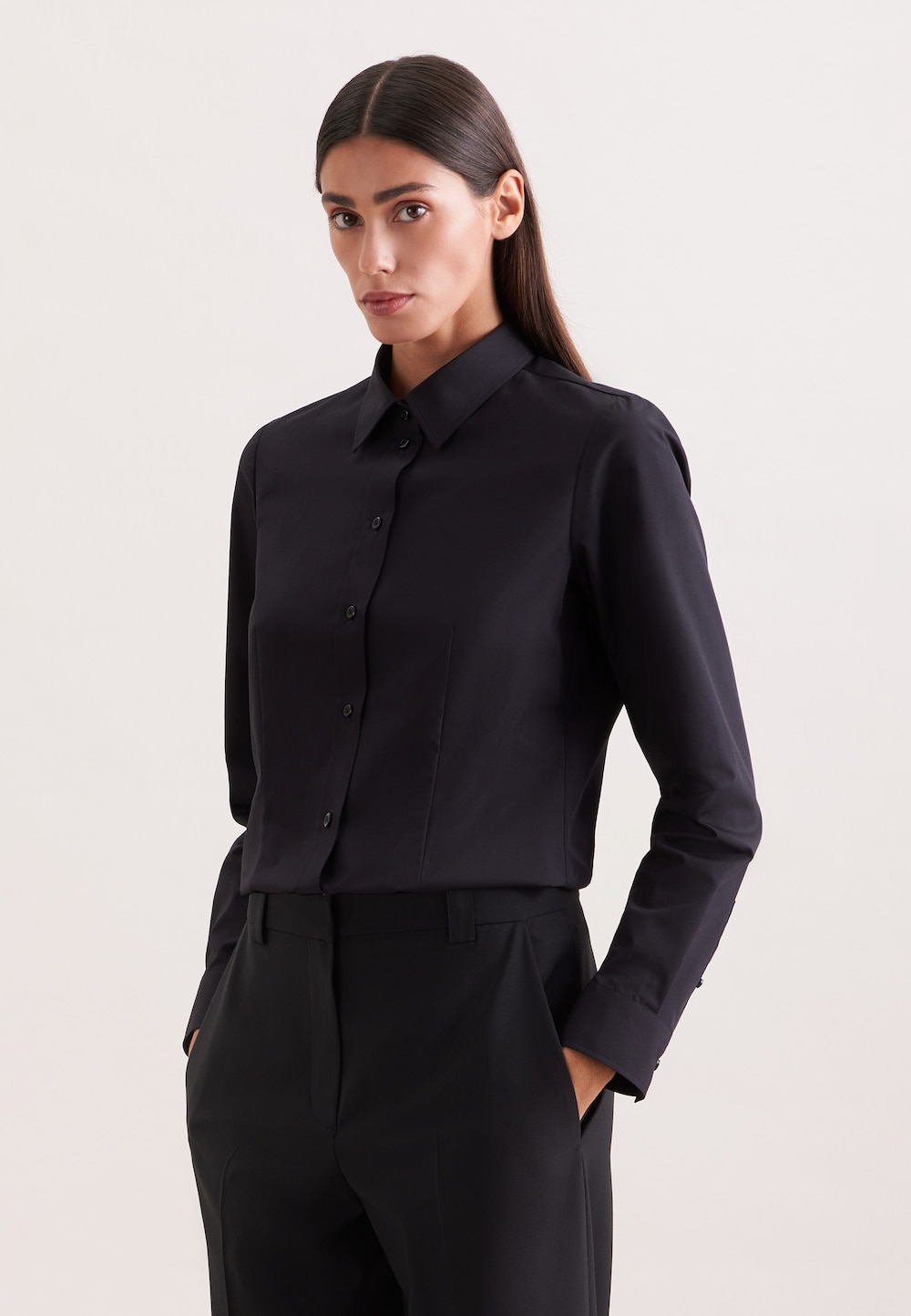 Damen Klassische Bluse - Uni