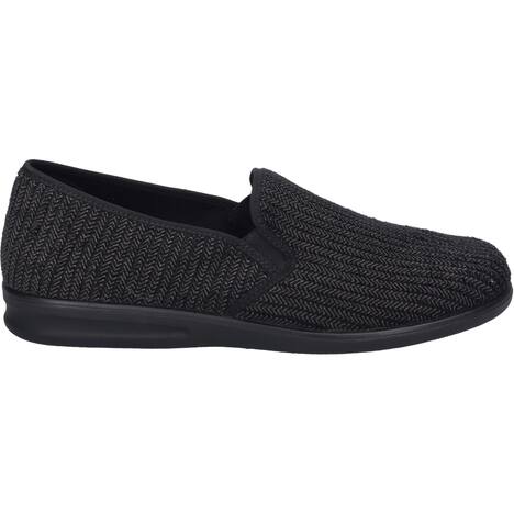 Herren Hausschuh Belfort 122, schwarz