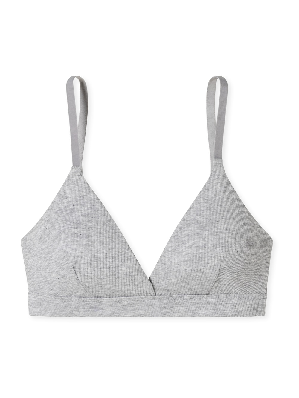 Schiesser Damen Bügelloser BH Pure Rib - grau-mel.
