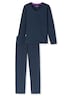 Schiesser Damen Schlafanzug Casual Essentials deepblue