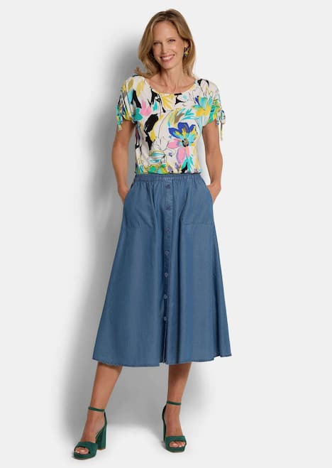 Tencel-Rock mit Taschen