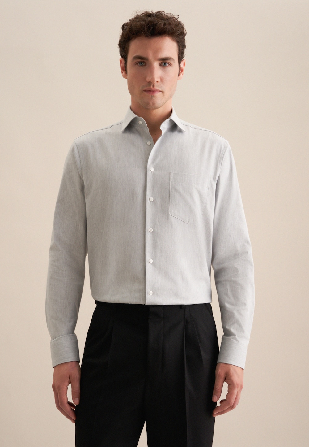 Herren Flanellhemd - Uni