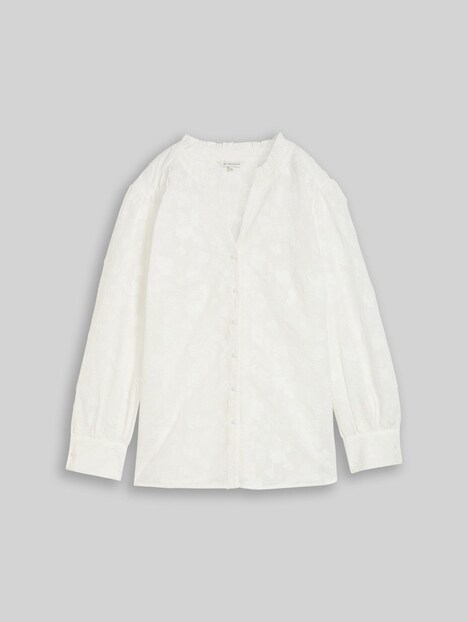 Loose Fit Bluse mit Stickerei