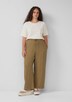 Wide Leg-Hose aus Leinenmix