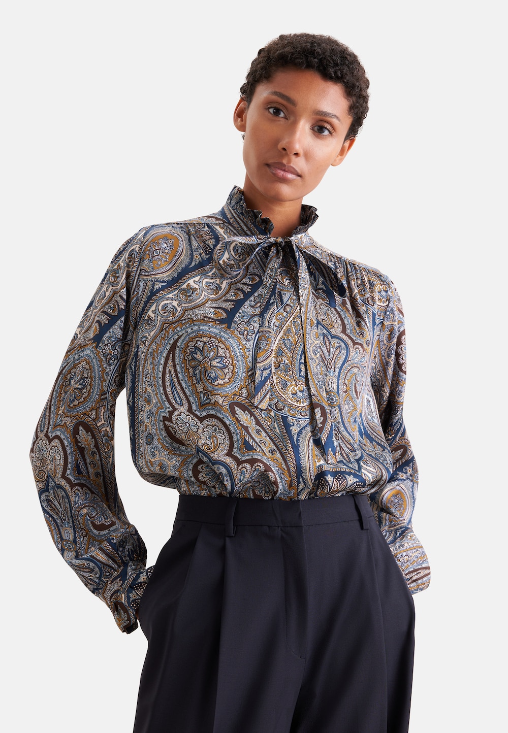 Damen Ausgestellte Bluse - Druck
