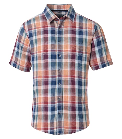 CASAMODA Leinenhemd kariert Casual Fit