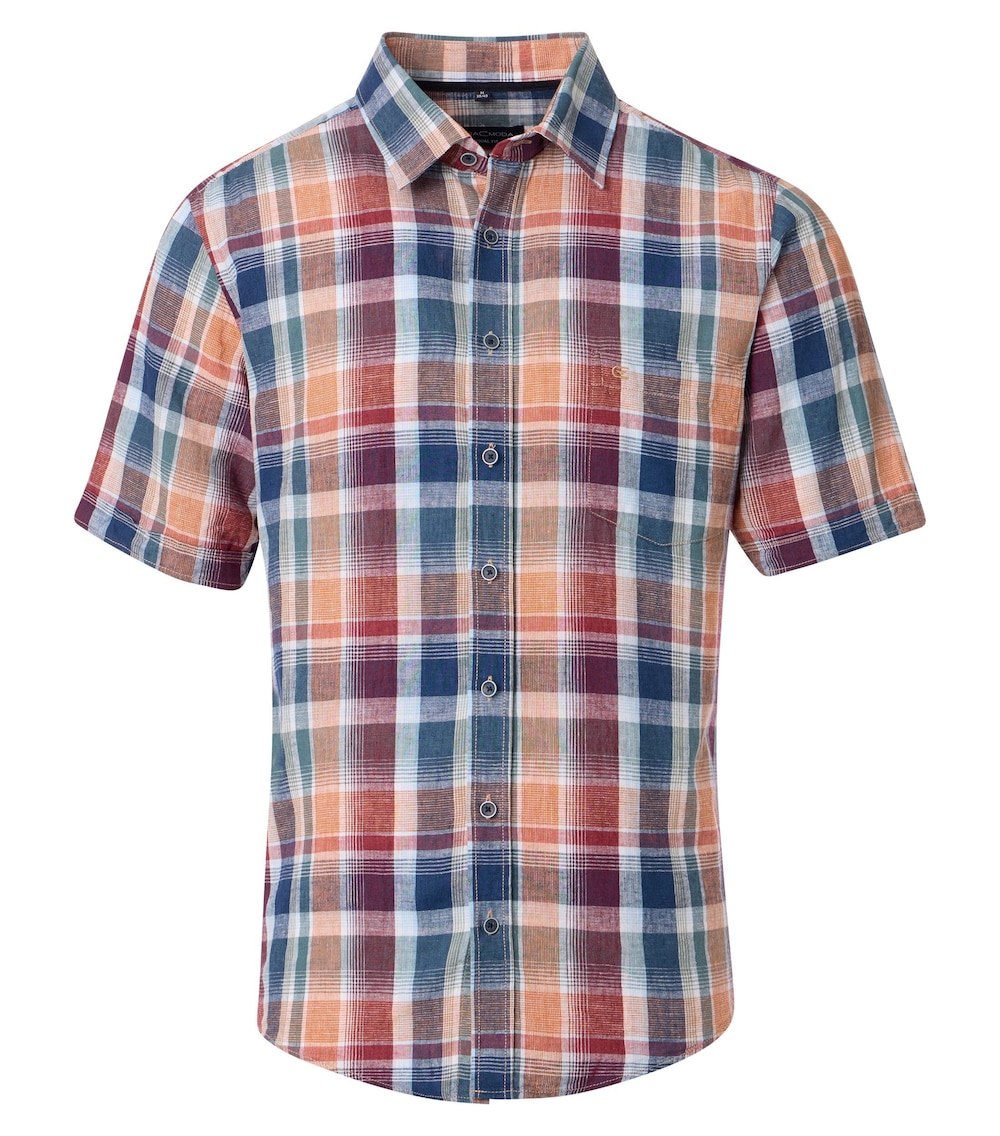 CASAMODA Leinenhemd kariert Casual Fit