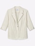 Leinen-Blazer 3/4-Arm Reverskragen