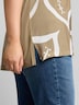 T-Shirt im Material-Mix