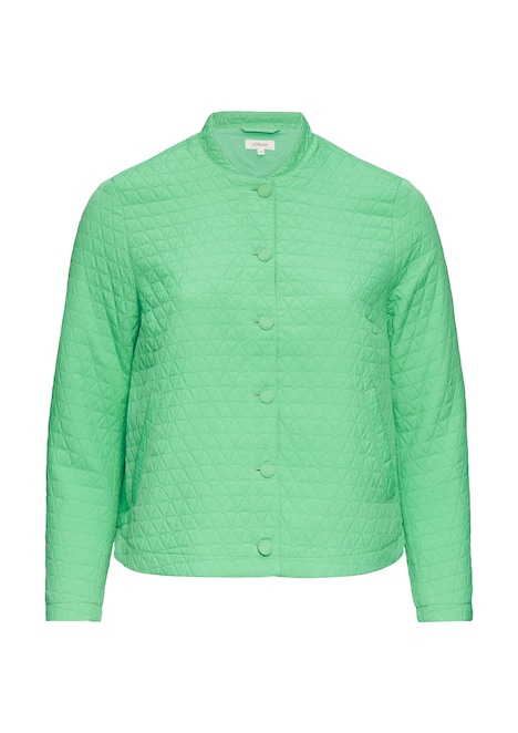 Strukturierter Blouson mit Stehkragen und Knopfleiste