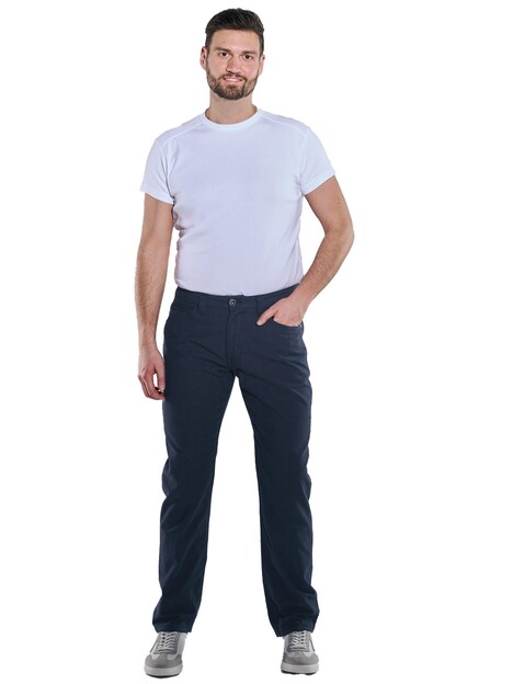 Herren 5-Pocket-Hose regular , Royalblau