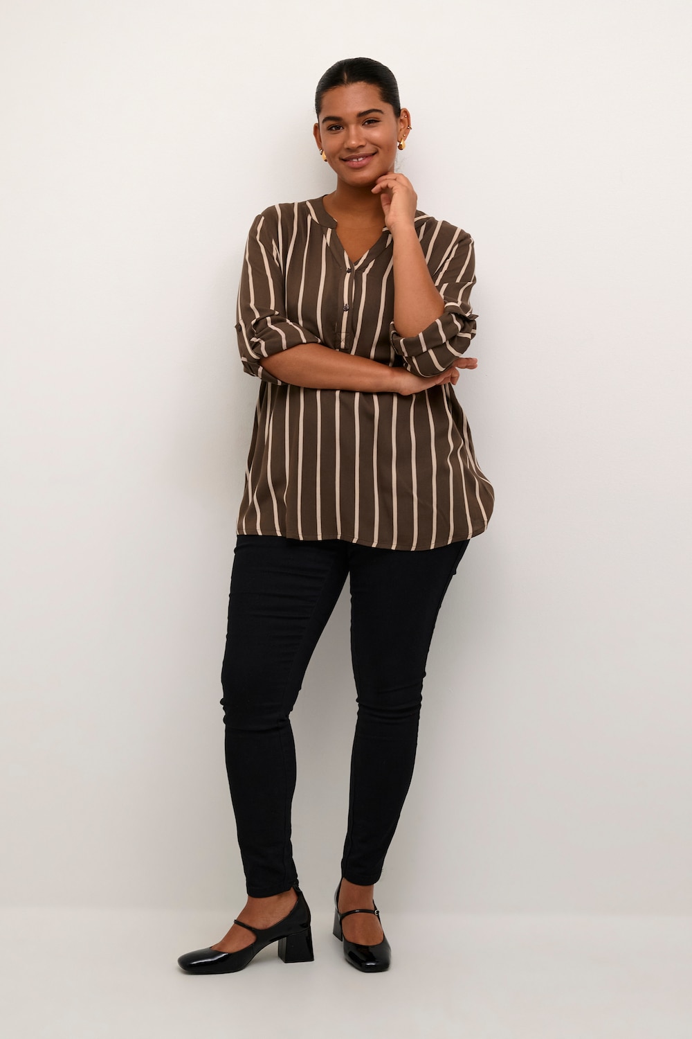 Langarm-Bluse Regular fit