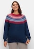 Pullover Langarm Jacquard Sonstiges Muster Ohne Kragen