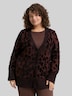 Loose Fit Cardigan mit Leo-Muster