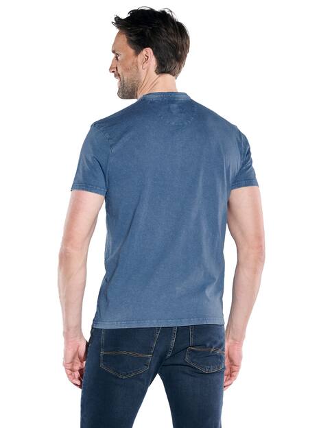 engbers Herren Henley T-Shirt , Brilliantblau