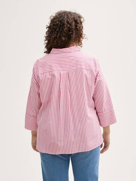 Loose Fit Bluse mit Streifenmuster