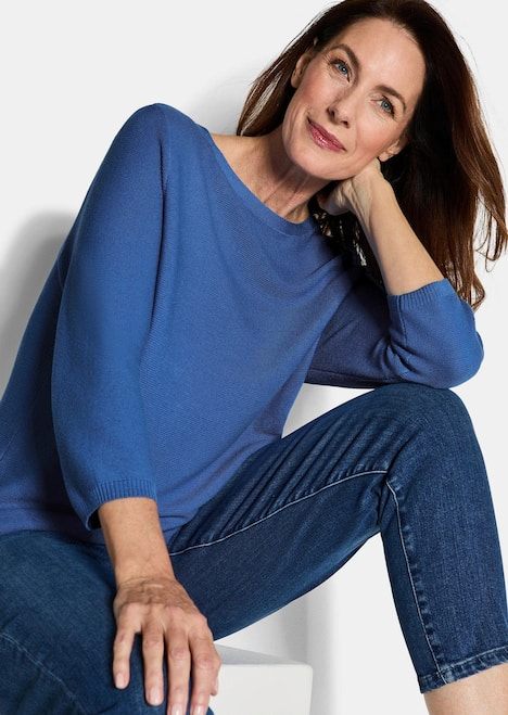 Eleganter Baumwollpullover, Halbarm