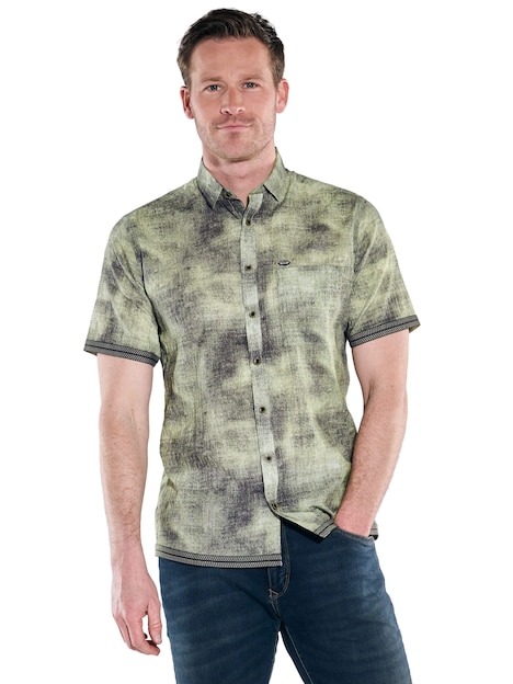 Herren Hemd kurzarm , Khaki