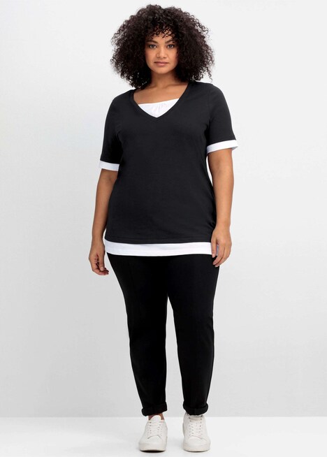 2-in-1-Shirt Kurzarm Mehrfarbig