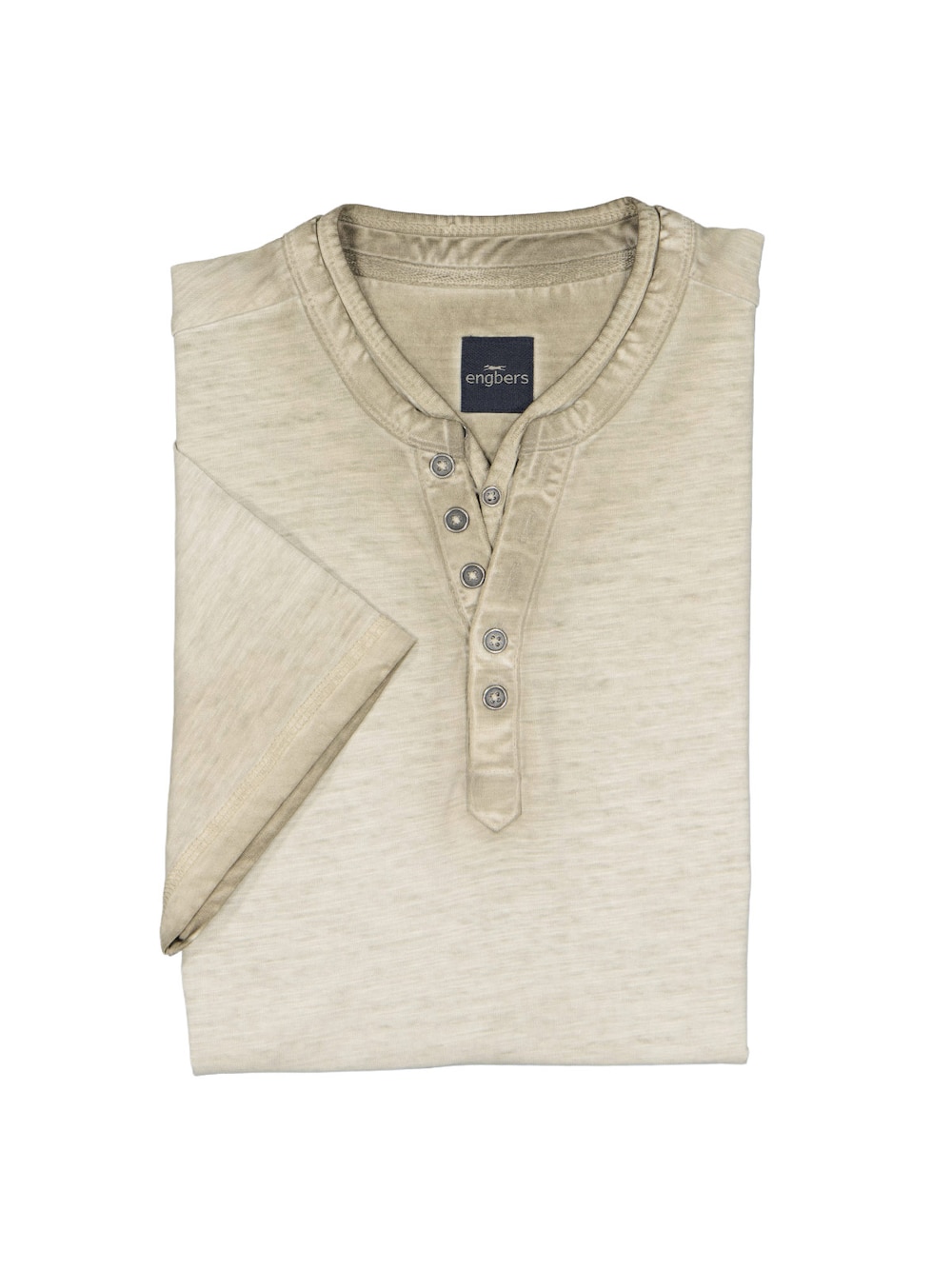 Herren Henley T-Shirt , Beige