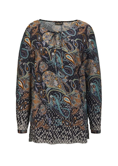 GOLDNER Longblouse Kleurrijk gedessineerde blouse met mooie details