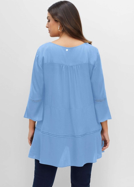 Tunika 3/4-Arm Uni Ohne Kragen