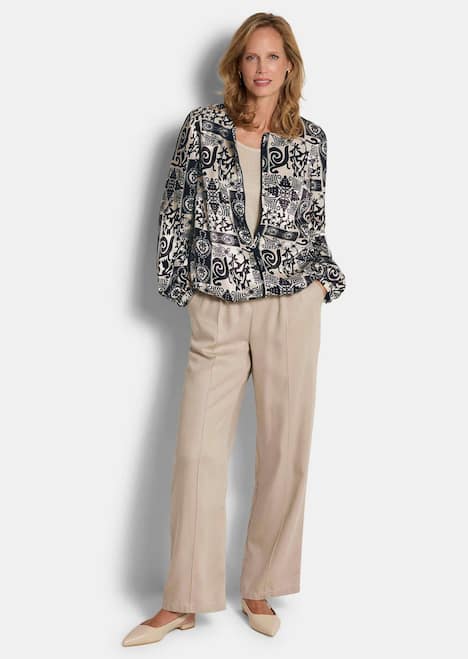 Satinjacke mit Aztekenmuster