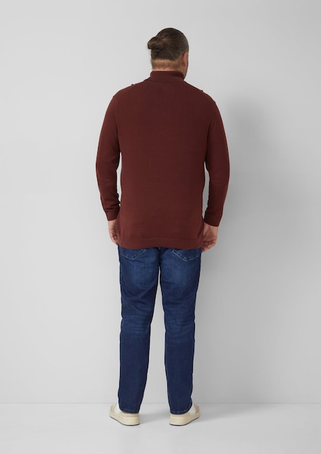 Rollkragenpullover aus reiner Baumwolle