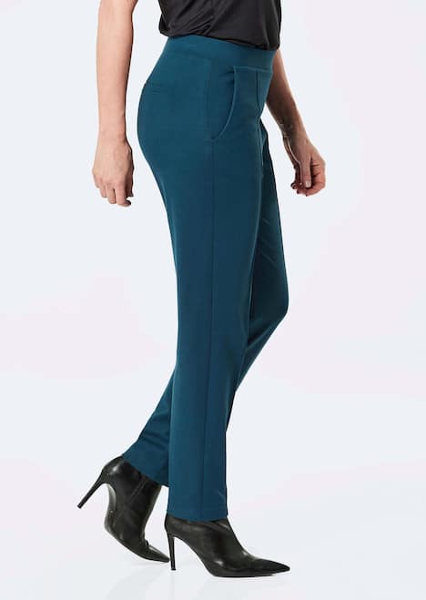 Taps toelopende broek met elastische band