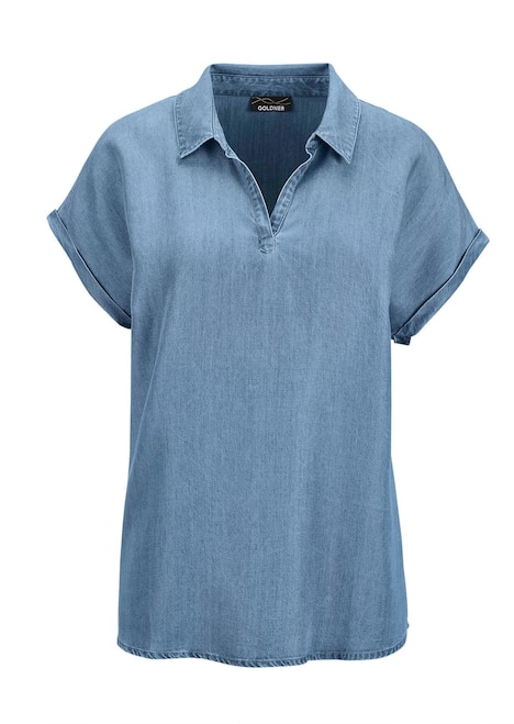 Leichte Bluse in Denim-Optik für Damen