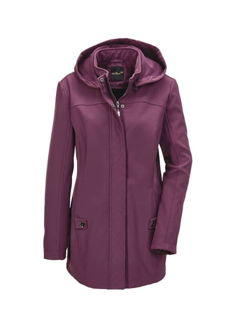 Wasserabweisende Softshelljacke mit Kapuze