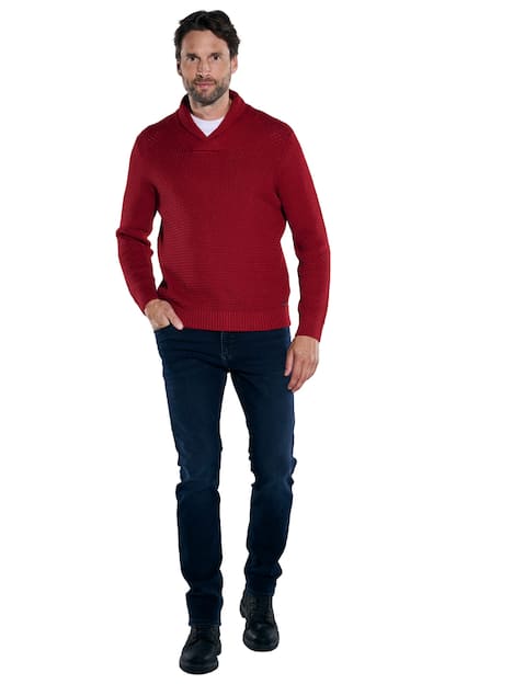 engbers Herren Pullover regular , Feuerrot