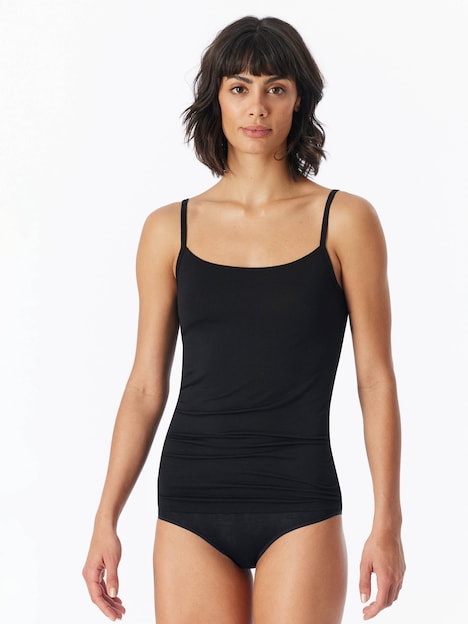 Schiesser Damen Spaghettitop 2-Pack Modal Essentials - schwarz
