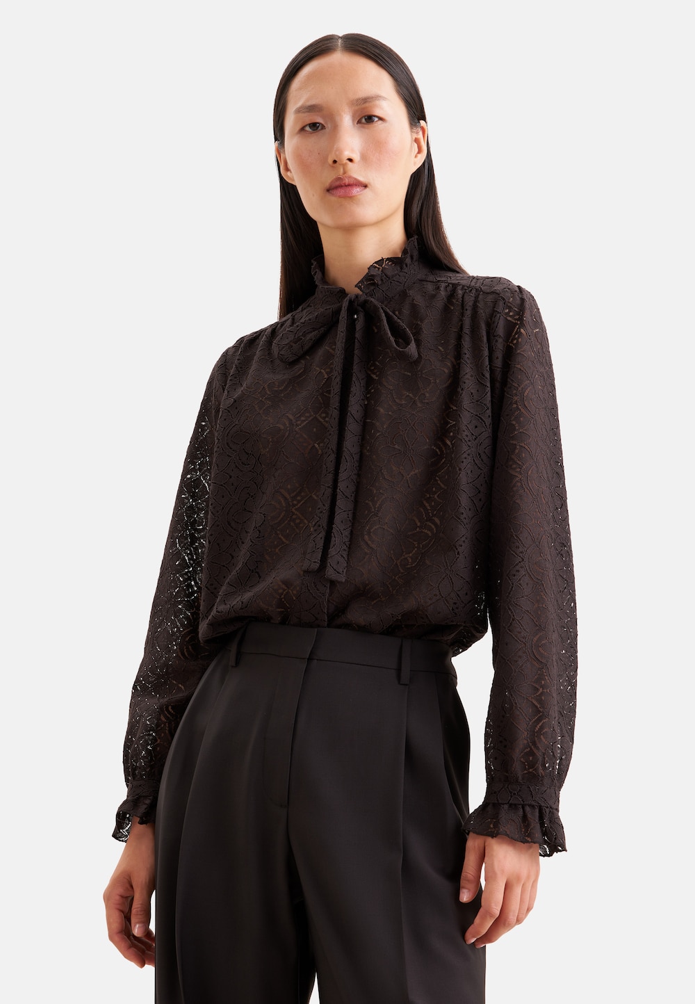Damen Ausgestellte Bluse - Uni