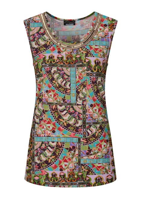 Viskoseshirt mit Muster-Mix