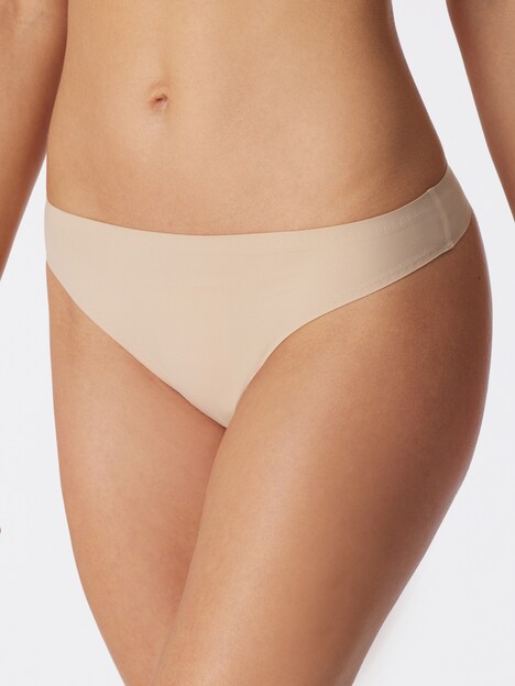 Schiesser Damen String Invisible Soft - sand