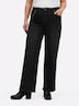 Jeans Jeans mit weitem Bein und Paspelierung Formbund Uni