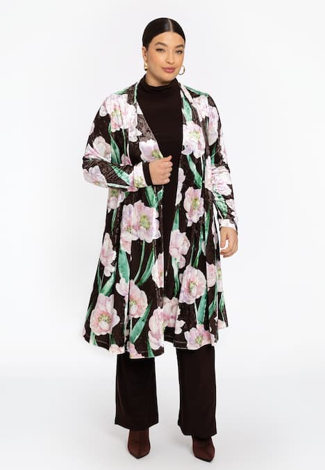 Strickjacke mit Druck