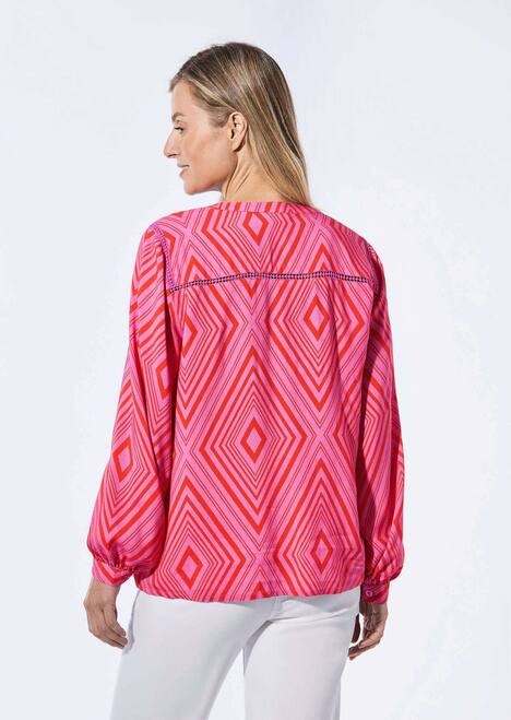 Bluse mit Tunika Ausschnitt