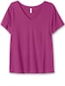 T-Shirt Kurzarm Uni Ohne Kragen